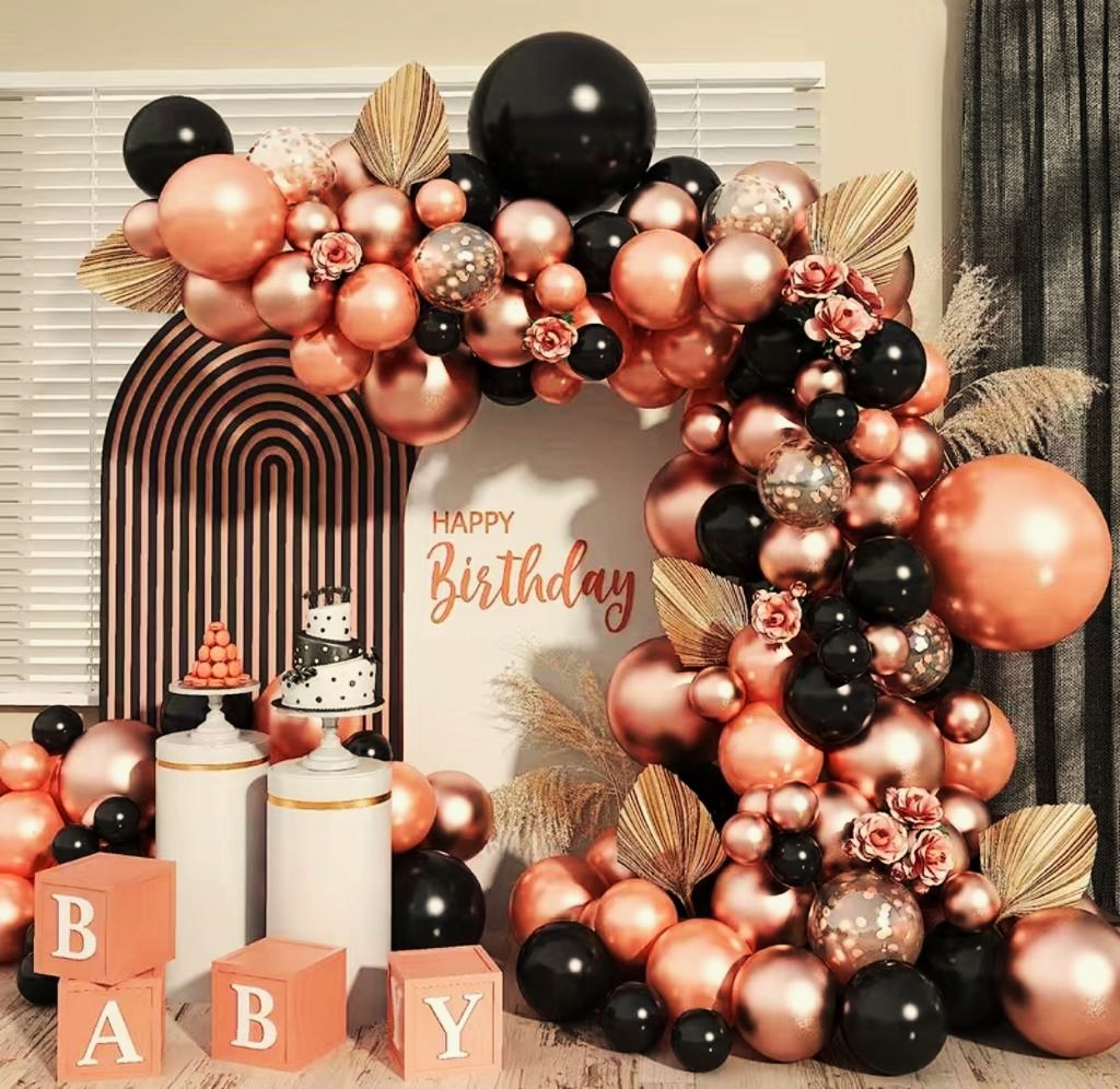 garland interiores rose gold y negro